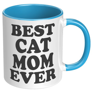 Best Cat Mom Accent Mug - crazyaboutcoffeeandcats