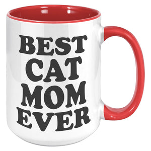 Best Cat Mom Accent Mug - crazyaboutcoffeeandcats