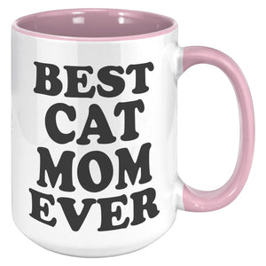 Best Cat Mom Accent Mug - crazyaboutcoffeeandcats