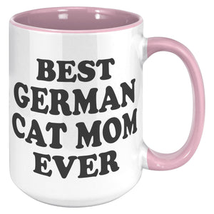 Best German Cat Mom Ever Accent Mug - crazyaboutcoffeeandcats