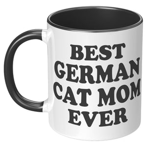 Best German Cat Mom Ever Accent Mug - crazyaboutcoffeeandcats