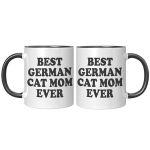 Best German Cat Mom Ever Accent Mug - crazyaboutcoffeeandcats