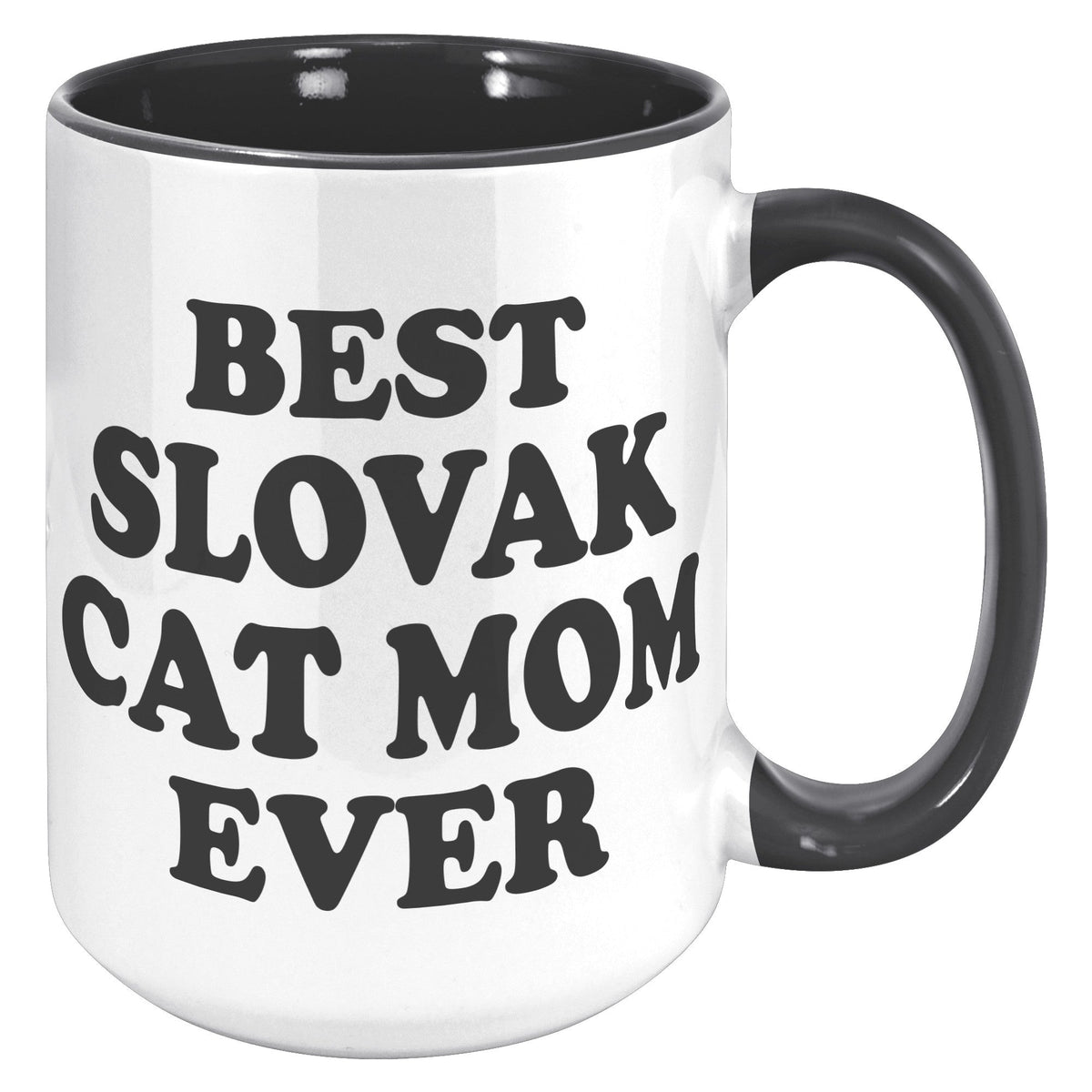Best Slovak Cat Mom Ever Accent Mug - Crazy About Coffee And Cats