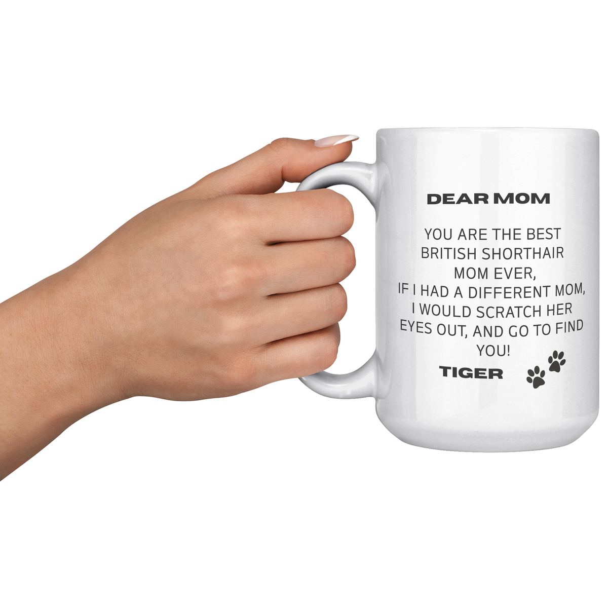 British Shorthair Mom 15oz White Mug