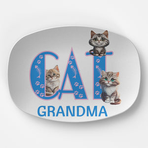 Cat Grandma 10 x 14 Serving Platter - crazyaboutcoffeeandcats