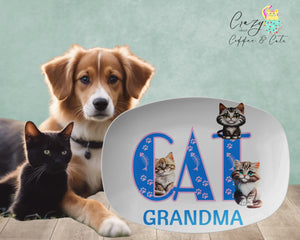 Cat Grandma 10 x 14 Serving Platter - crazyaboutcoffeeandcats