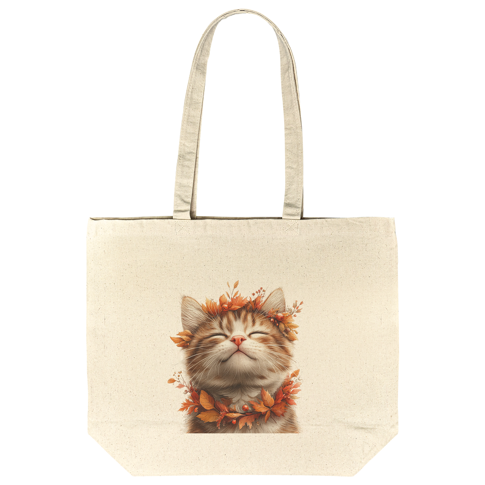 Autumn Cat Bliss Cotton Tote Bag