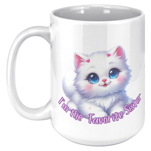 I'm the Favorite Sister 15 Oz White Mug