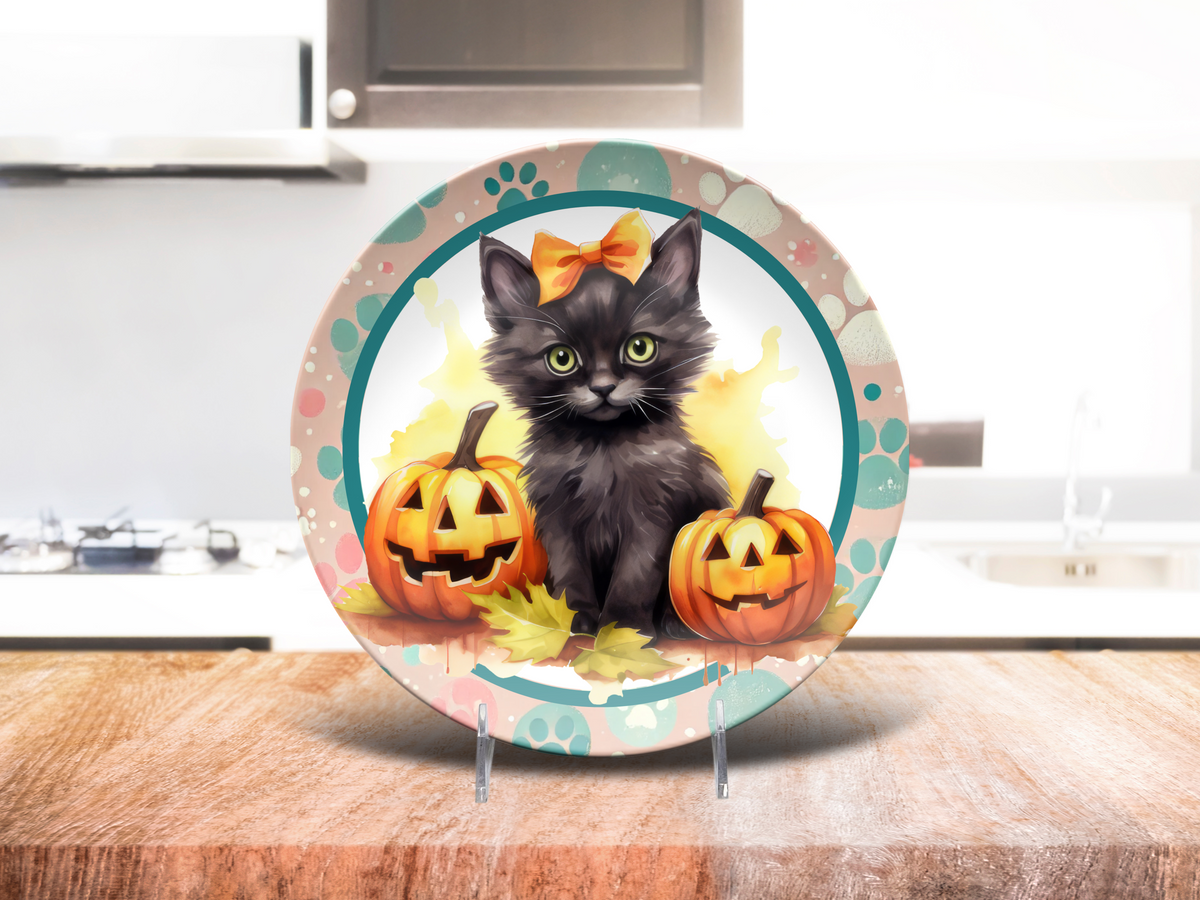 Teal Paw Print 10" Plate