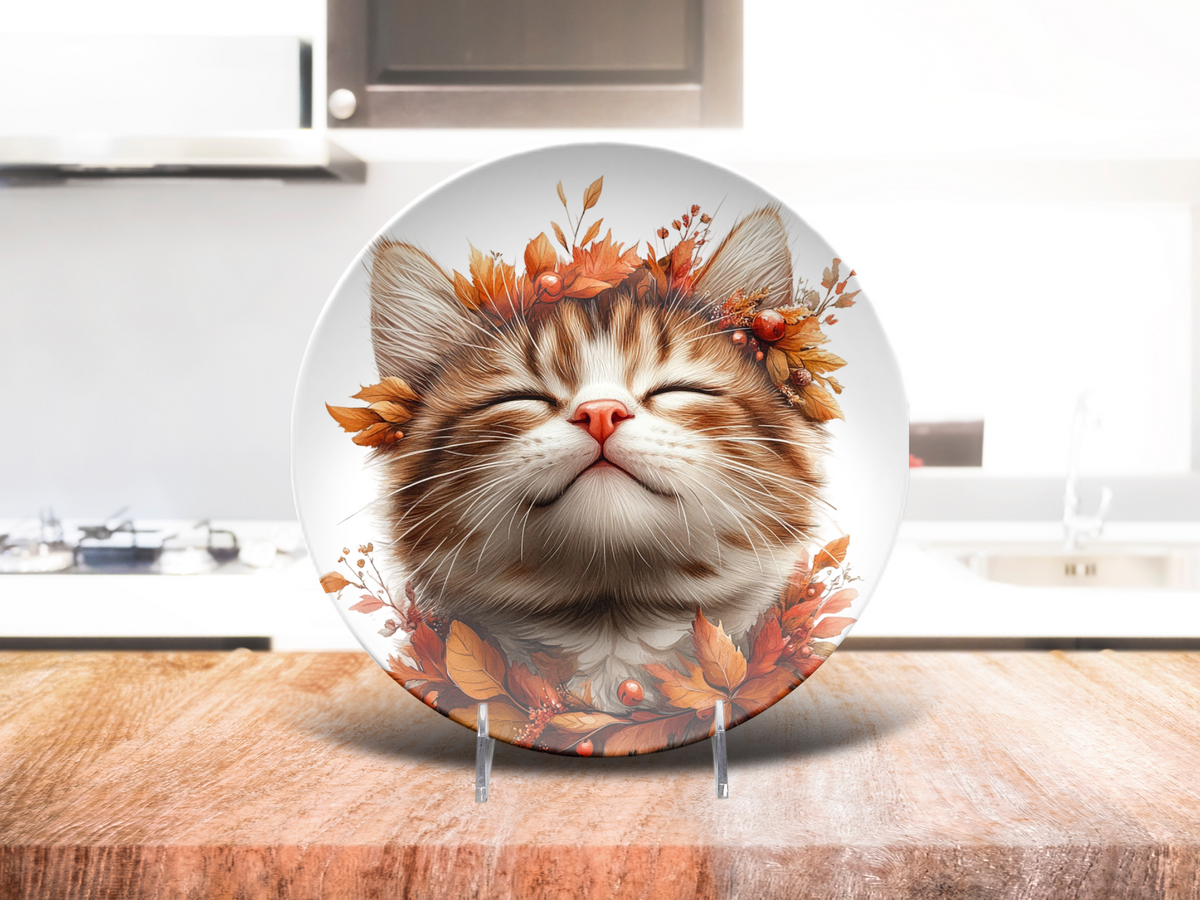 Autumn Cat Bliss 10" Plate
