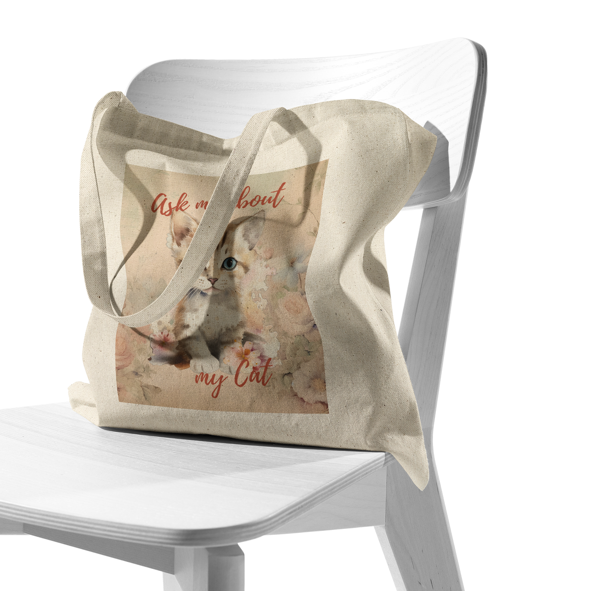Ask Me About My Cat – Tote Bag