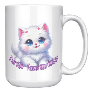 I'm the Favorite Sister 15 Oz White Mug