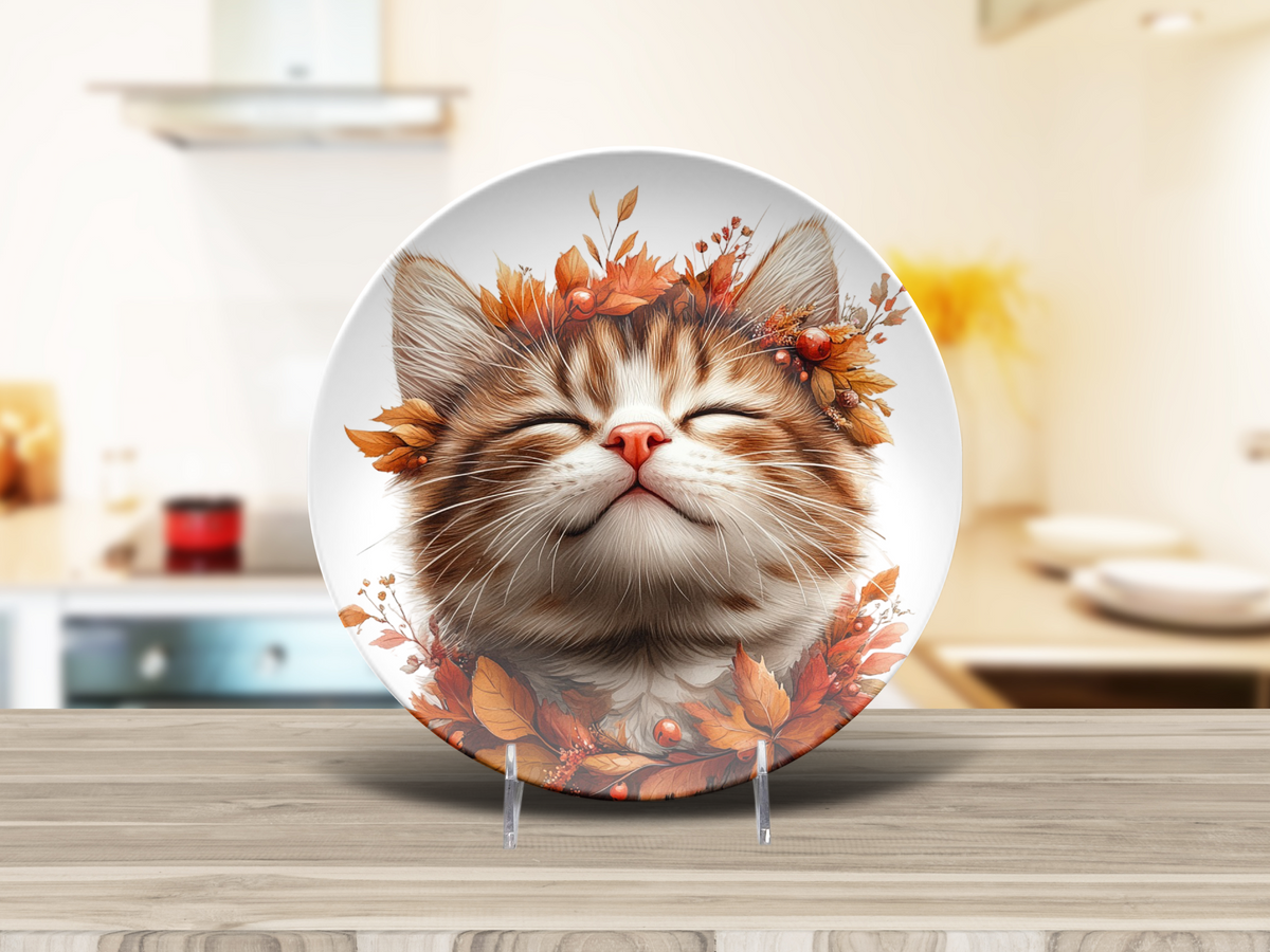 Autumn Cat Bliss 10" Plate
