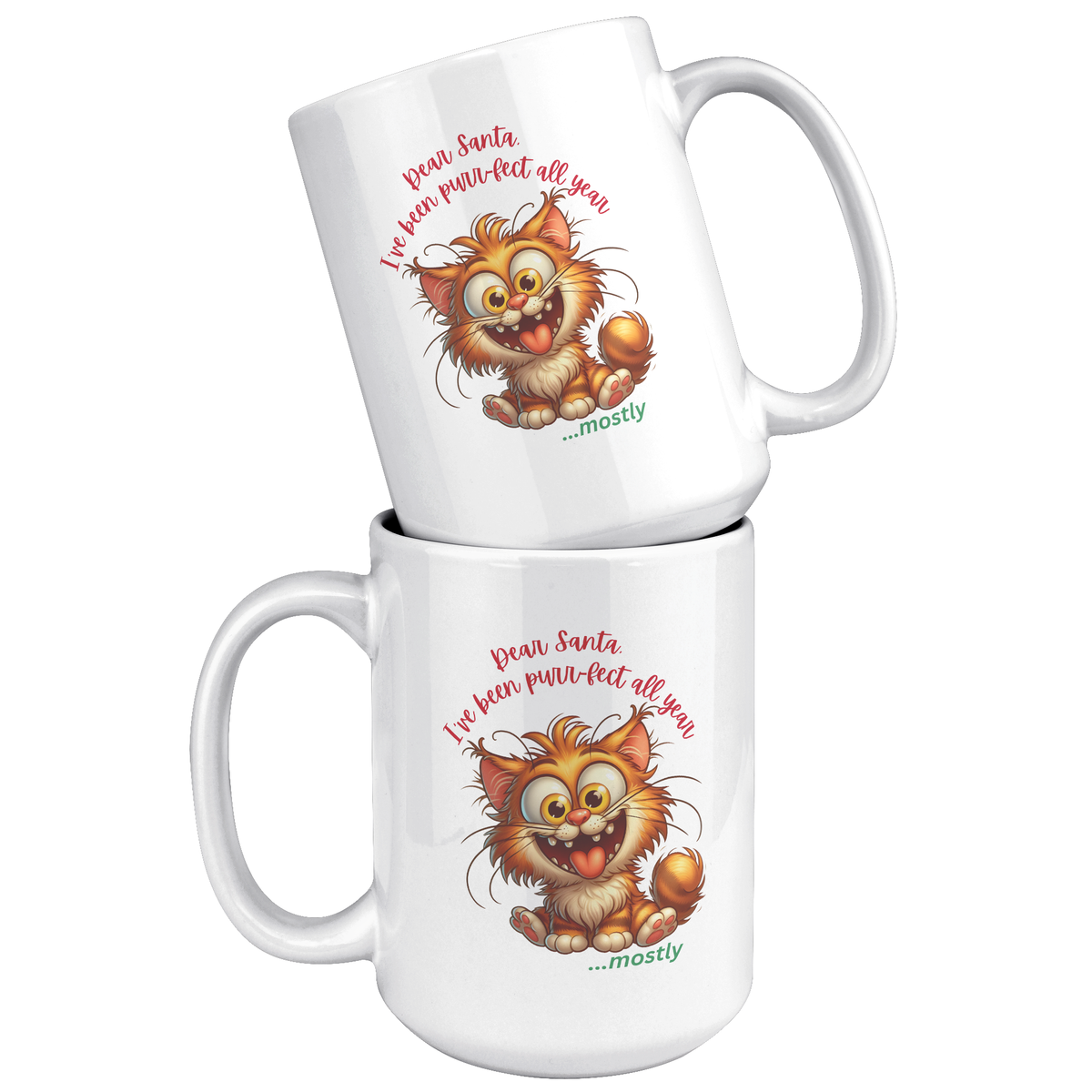 Crazy Cat 15oz White Mug