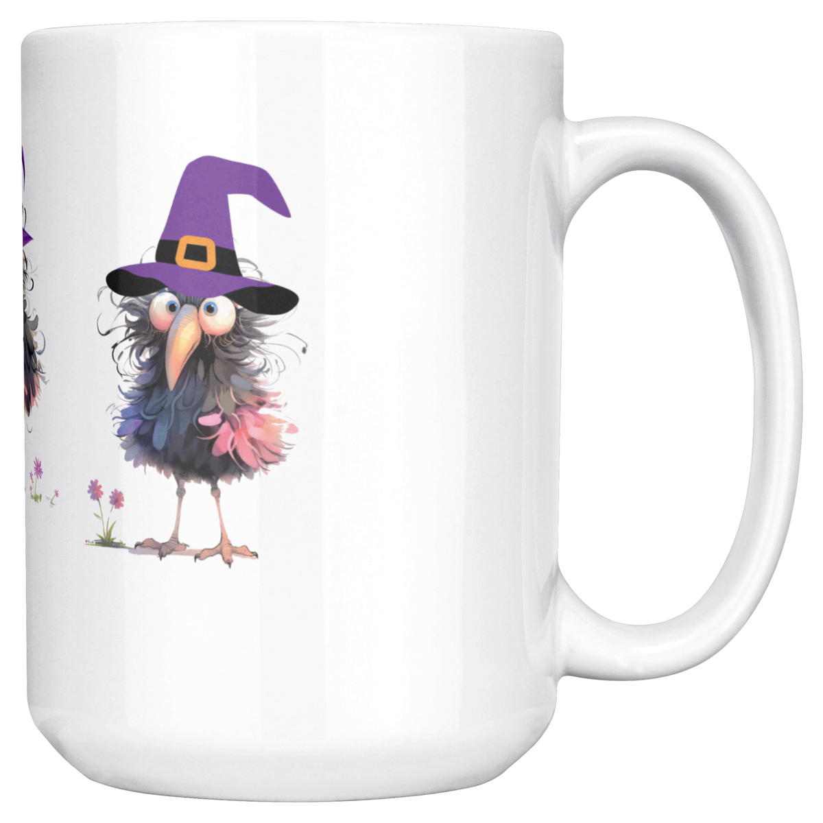 Halloween Crow Witches 15oz White Mug