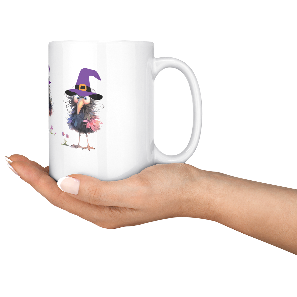 Halloween Crow Witches 15oz White Mug