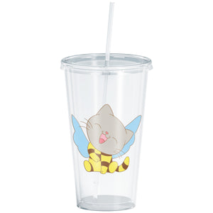 Baby Cat Bee Tumbler - crazyaboutcatsandcoffee