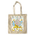 Floral With Baby Cat Bee Cotton Tote Bag