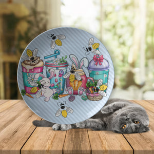 Bees Rabbits Coffee Plate