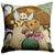 Cat Bee With Mushrooms 16" Pillow