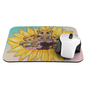 Cat Bees And Sunflowers Mousepad