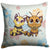 Cat Bees On Floral 16" Pillow