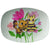 Cat Bees With Fushia Floral Elements Platter