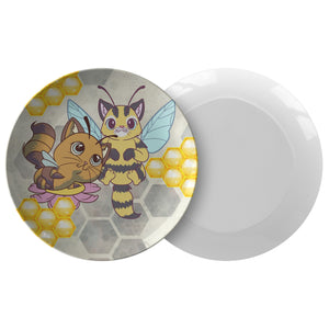 Cat Bees With Honeycomb Plate