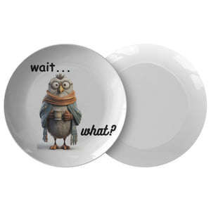 Funny Bird With Coffee 10 In Plate Wait What? - crazyaboutcoffeeandcats