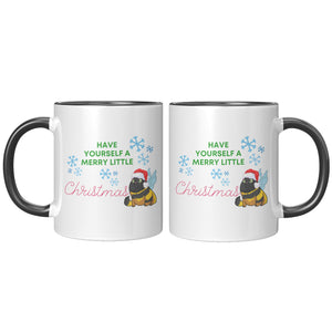 Have Yourself A Merry Little Christmas Kitty Bee 11 Oz Mug - crazyaboutcatsandcoffee