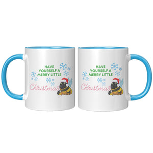 Have Yourself A Merry Little Christmas Kitty Bee 11 Oz Mug - crazyaboutcatsandcoffee