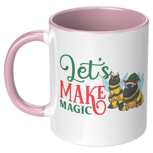 Jinglebells Bee Cat 11 Oz Accent Mug - crazyaboutcatsandcoffee