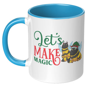 Jinglebells Bee Cat 11 Oz Accent Mug - crazyaboutcatsandcoffee