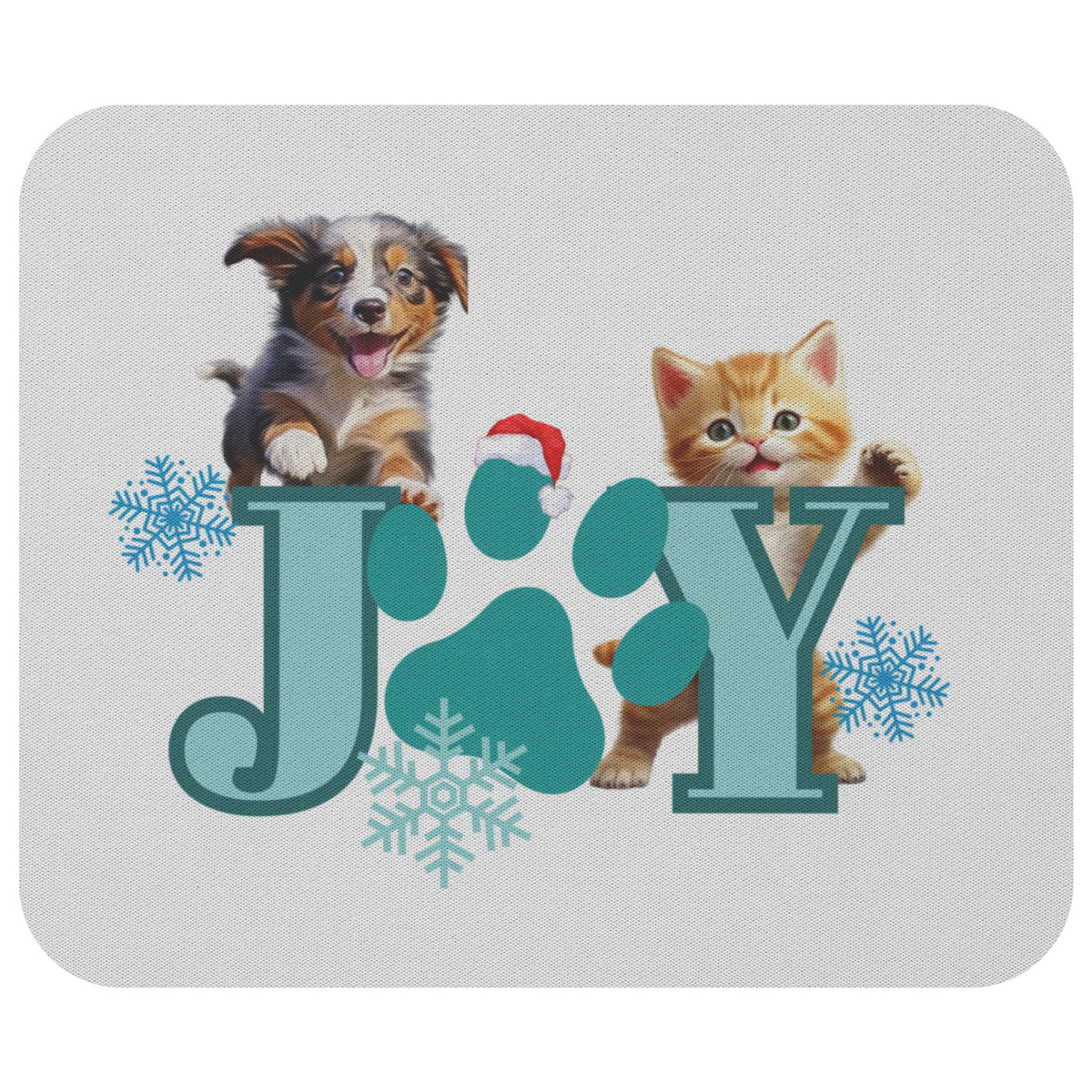 Joy Cat And Dog Mousepad - crazyaboutcatsandcoffee