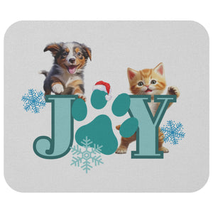 Joy Cat And Dog Mousepad - crazyaboutcatsandcoffee