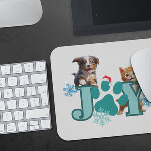 Joy Cat And Dog Mousepad - crazyaboutcatsandcoffee