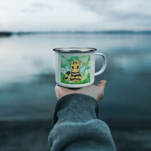 Kawaii Cat Bee 12 Oz Camping Mug - crazyaboutcatsandcoffee