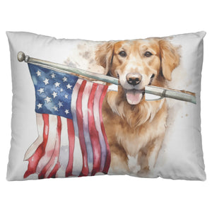 Labrador Retreiver Holding US Flag | Patriotic | 4th Of July | - crazyaboutcatsandcoffee