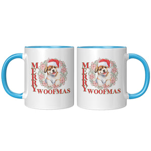 Merry Woofmas 11 Oz Accent Mug - crazyaboutcatsandcoffee