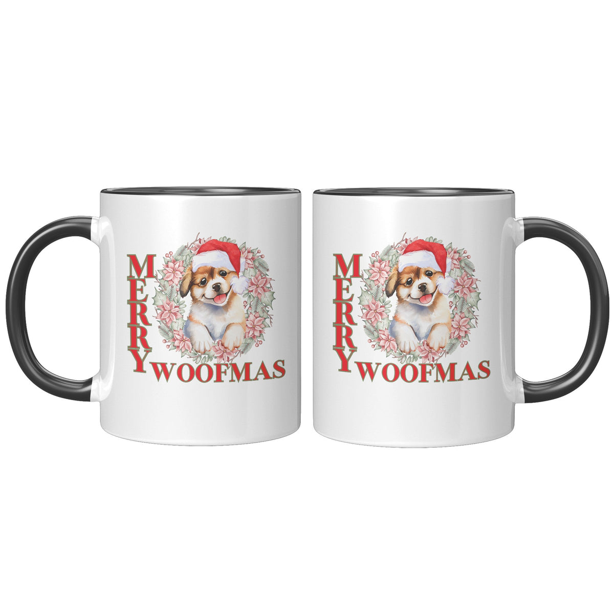 Merry Woofmas 11 Oz Accent Mug - crazyaboutcatsandcoffee