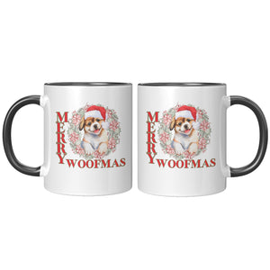 Merry Woofmas 11 Oz Accent Mug - crazyaboutcatsandcoffee