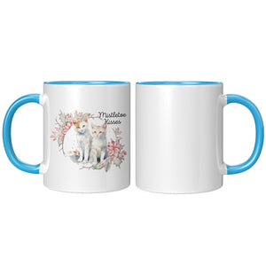 Mistletow Kisses 11 Oz Accent Mug - crazyaboutcatsandcoffee