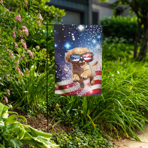 Patriotic Dog Garden Flag - crazyaboutcatsandcoffee