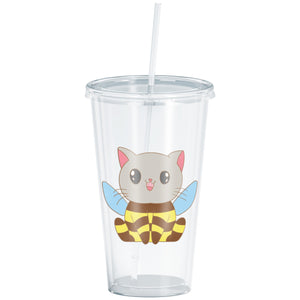 Young Cat Bee Tumbler - crazyaboutcatsandcoffee