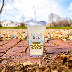 Young Cat Bee Tumbler - crazyaboutcatsandcoffee