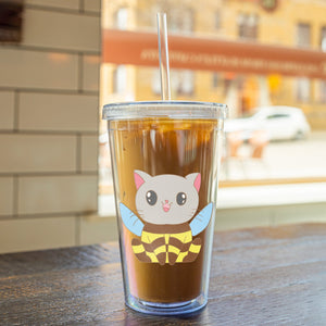 Young Cat Bee Tumbler - crazyaboutcatsandcoffee